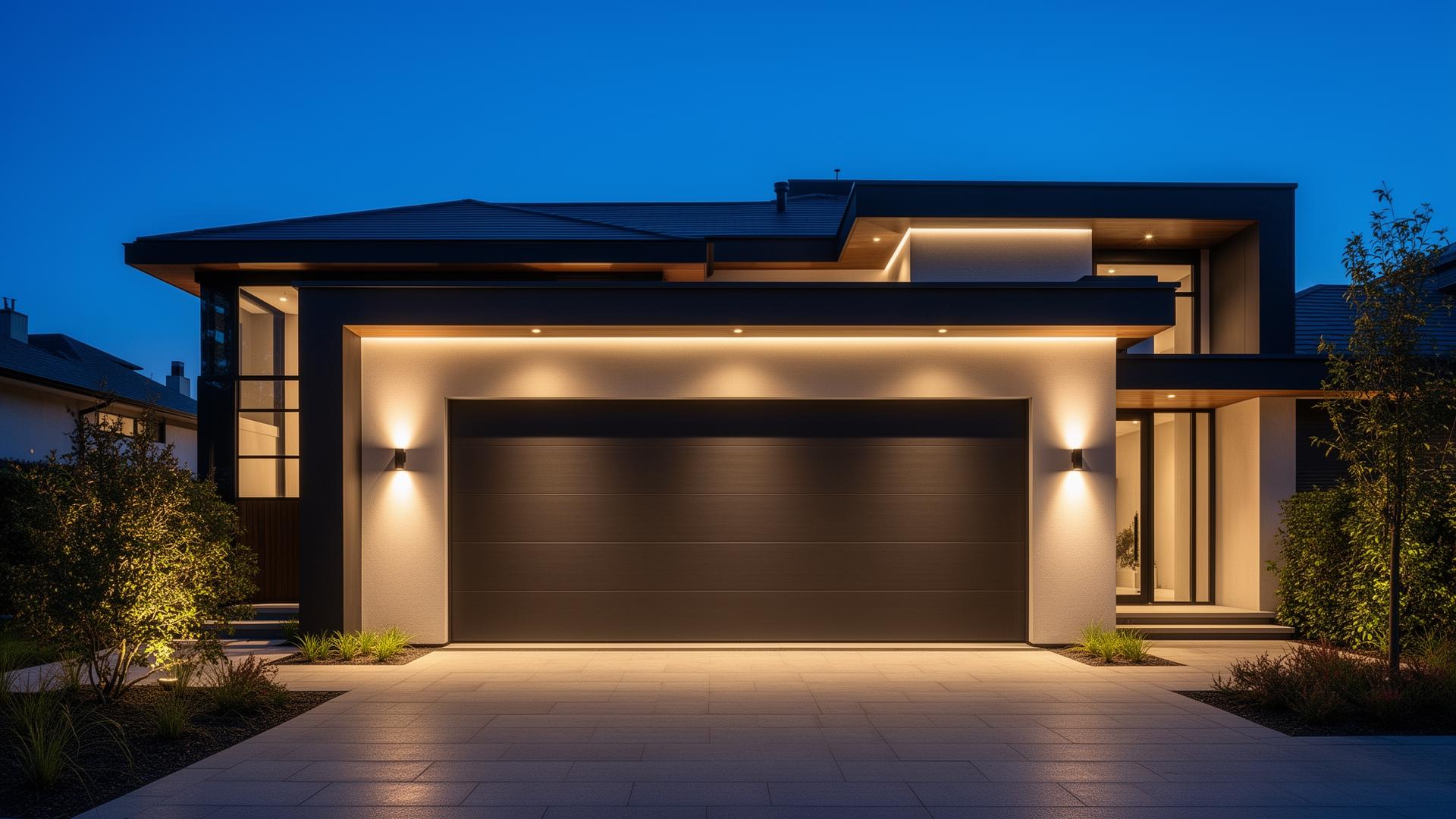 Modern luxury garage door installation in Costa Mesa